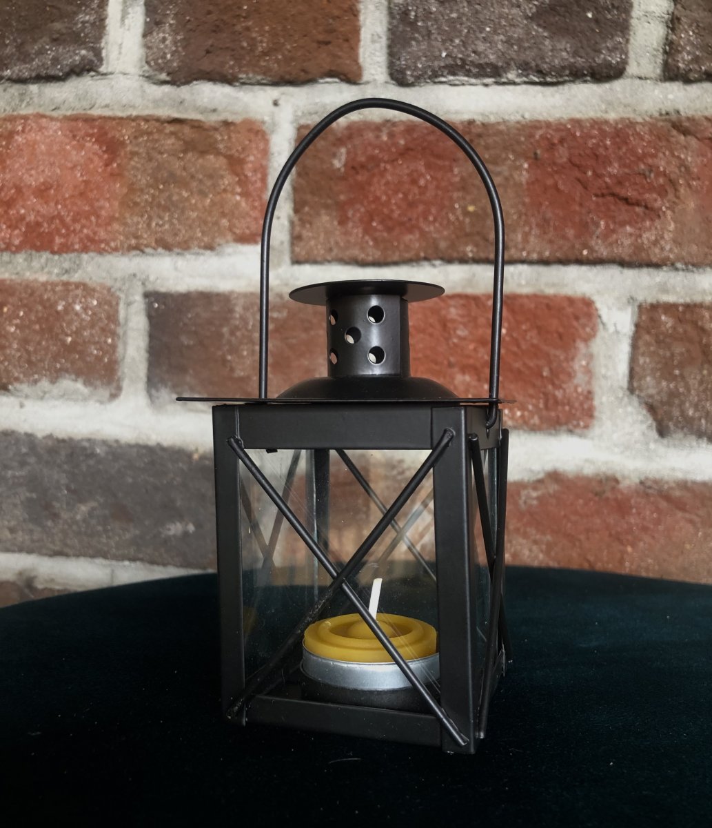 Lucerna s naší čajovou svíčkou 7,5 cm x 16 cm