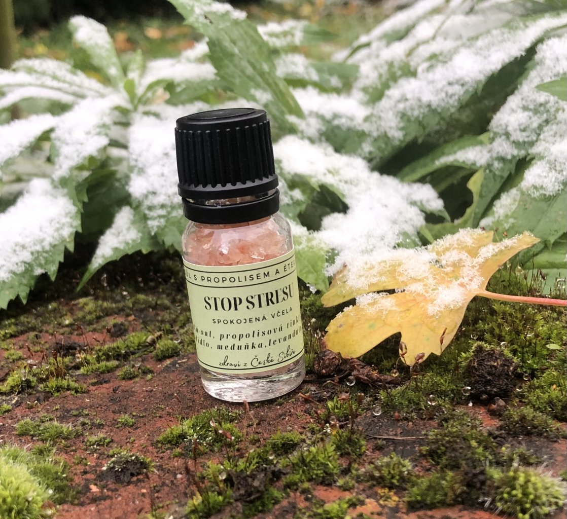 Stop stresu - čichací sůl s propolisem a éterickými oleji 10 ml