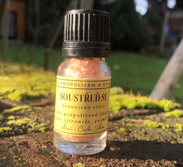 Soustřeď se - čichací sůl s propolisem a éterickými oleji 10 ml
